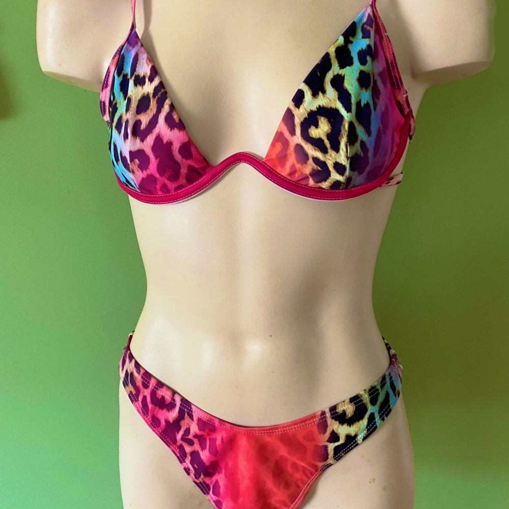 MISSGUIDED Ombre Animal Leopard Print Two Piece Swimsuit